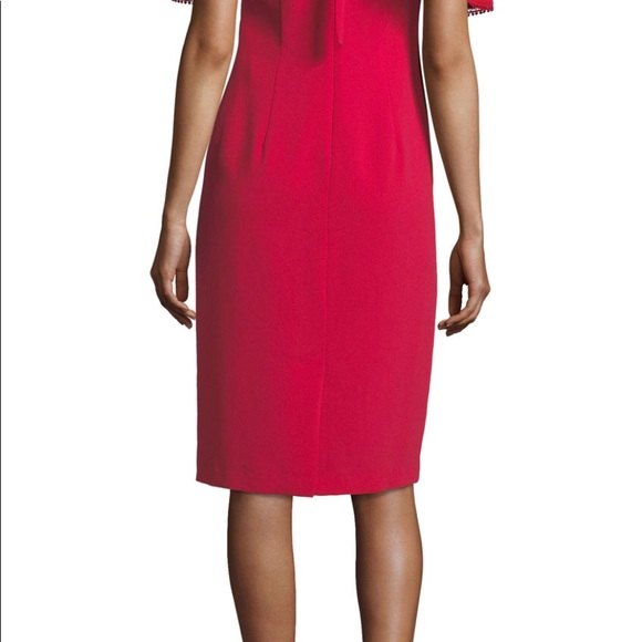 Shoshanna Size 8 New Red Stretch Crepe Dress - Picture 2 of 4